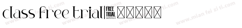 class free trial字体转换